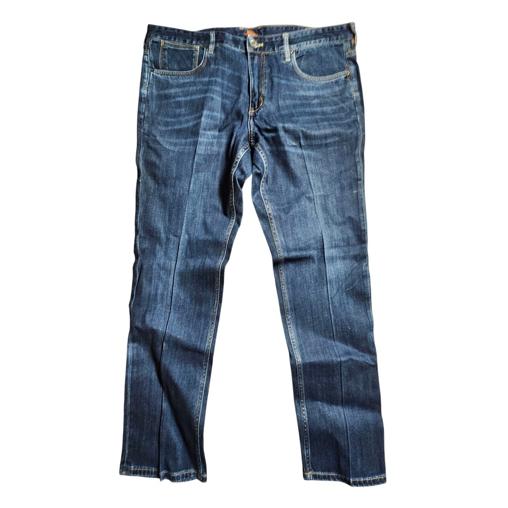 Tommy Bahama Mens Straight Leg Denim Jeans 40x32 Mid‎ Rise Zip Front Dark Wash